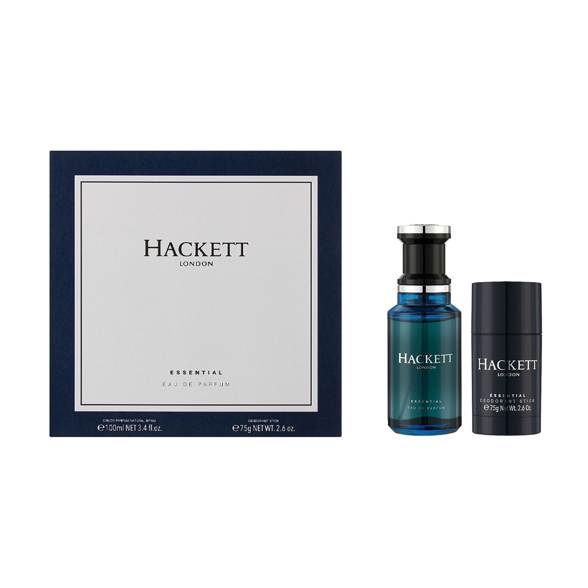 Парфумований набір чоловічий Hackett London Essential (парфумована вода, 100 мл + дезодорант-стік, 75 г)